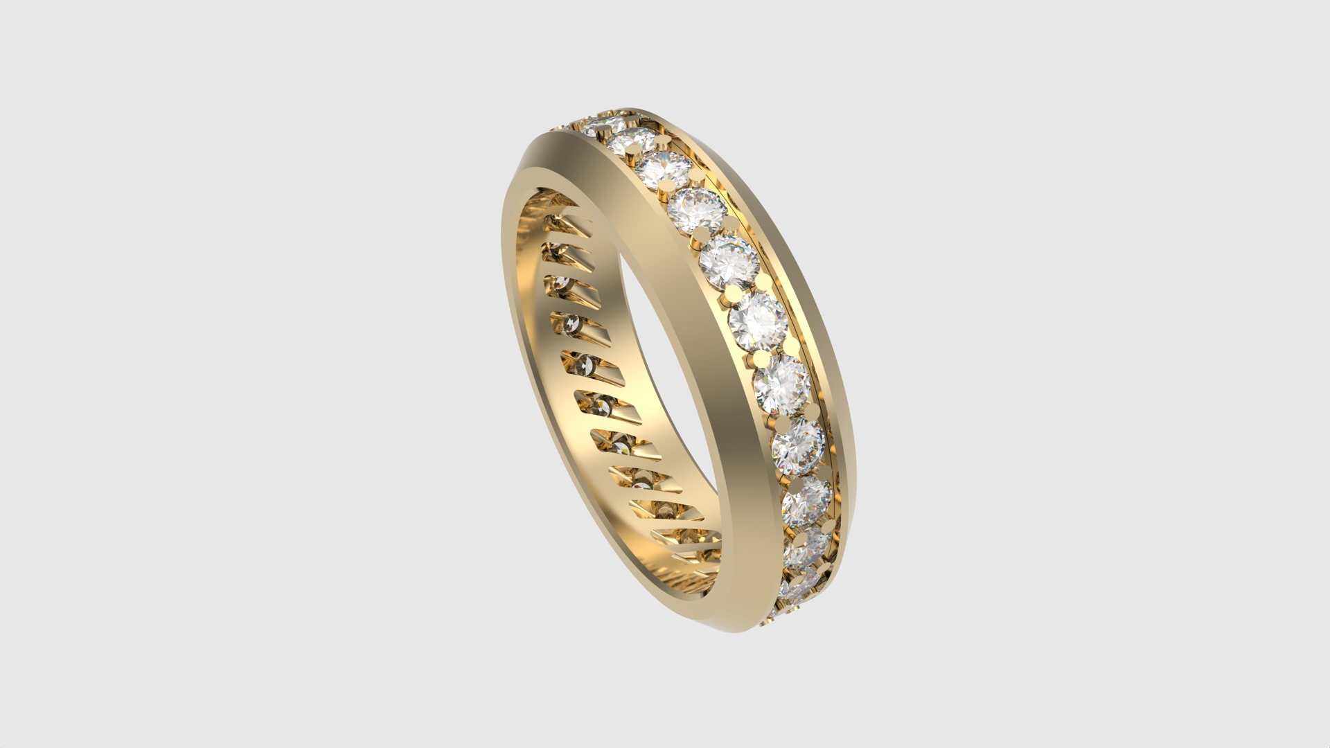 Classic Channel Set Ring JDBCo 3D print model_28