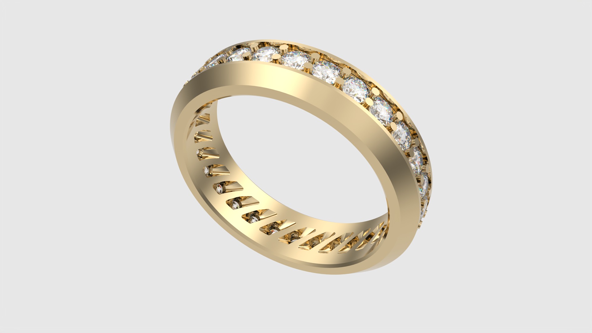 Classic Channel Set Ring JDBCo 3D print model_15