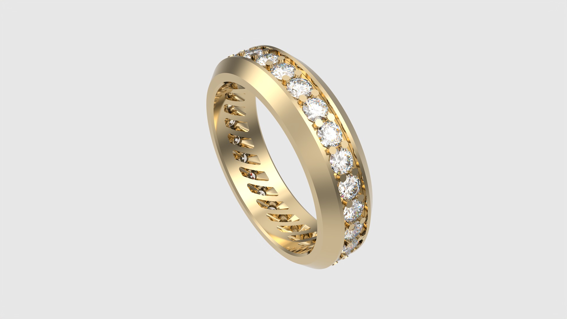 Classic Channel Set Ring JDBCo 3D print model_21