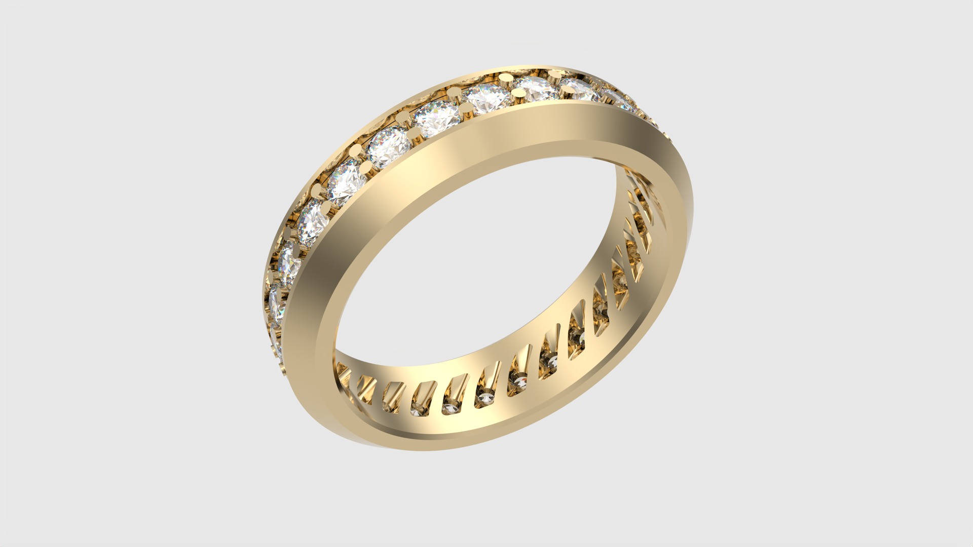 Classic Channel Set Ring JDBCo 3D print model_17