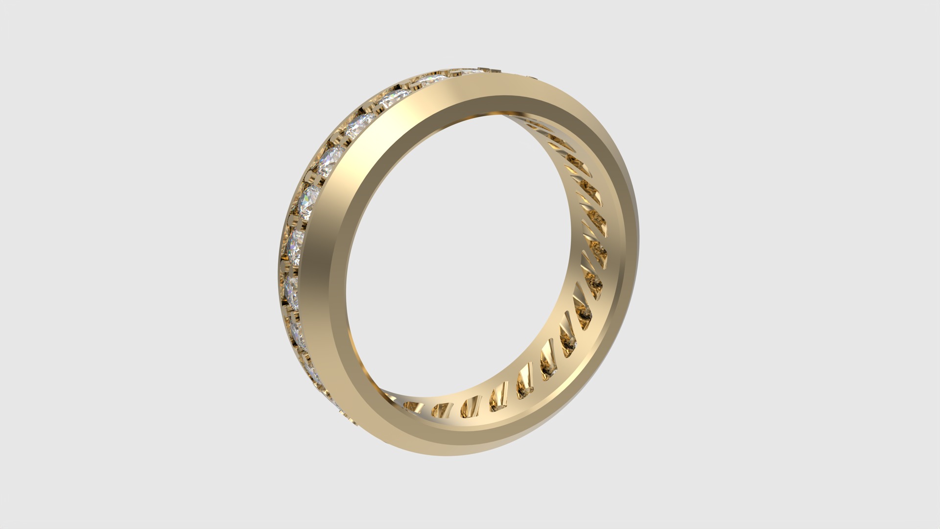 Classic Channel Set Ring JDBCo 3D print model_3