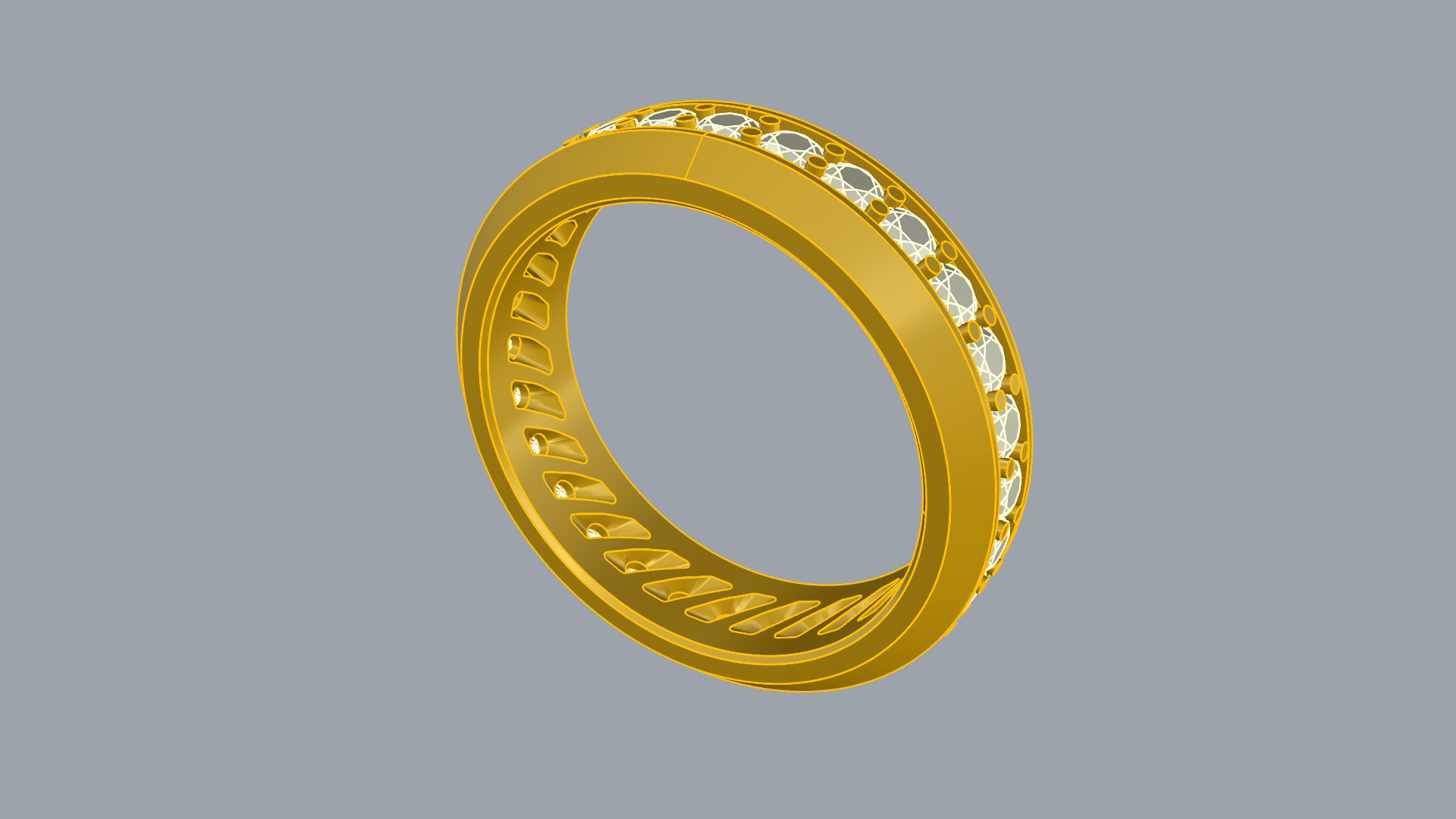 Classic Channel Set Ring JDBCo 3D print model_7