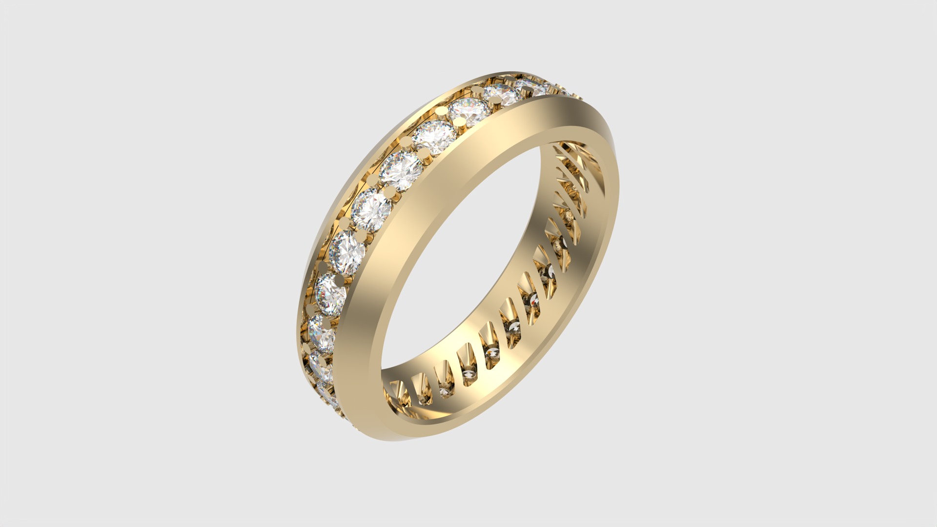 Classic Channel Set Ring JDBCo 3D print model_25