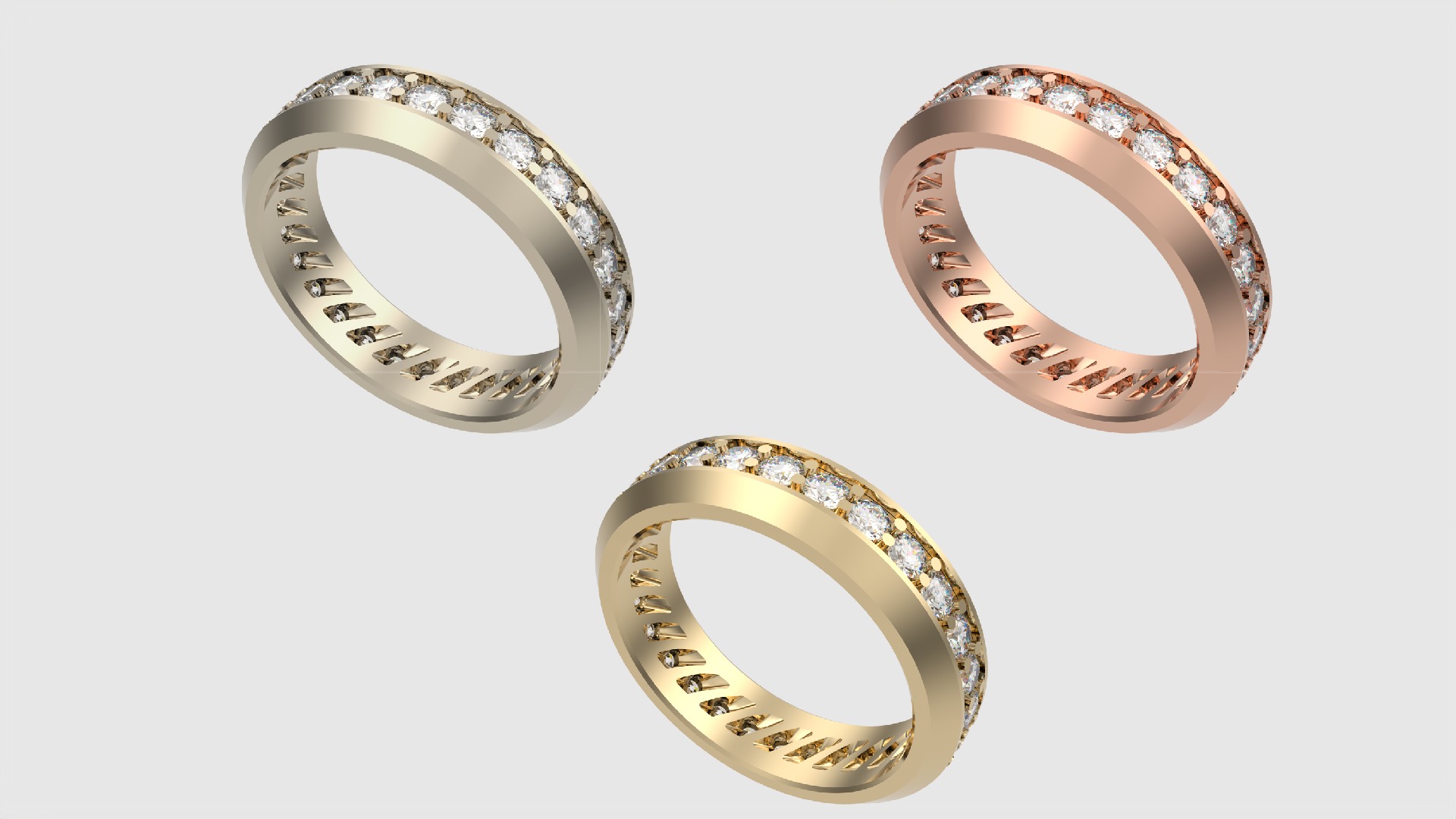 Classic Channel Set Ring JDBCo 3D print model_2