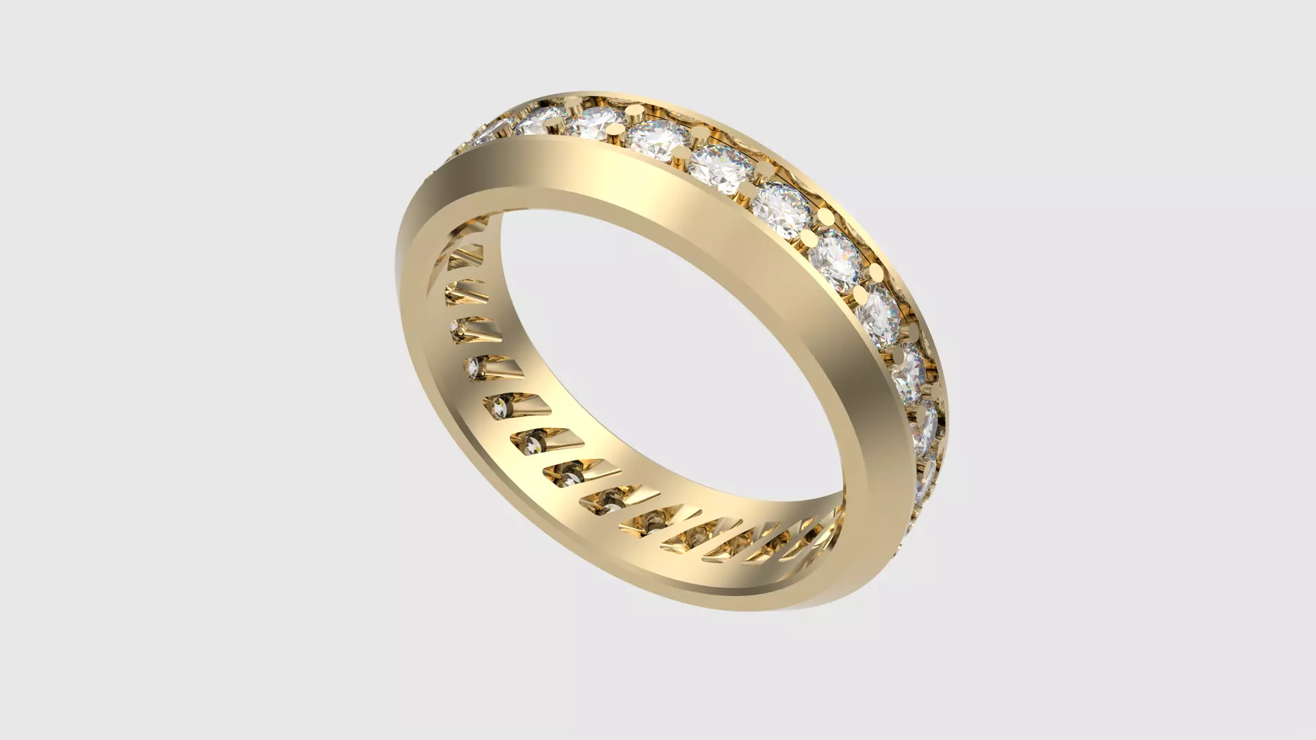 Classic Channel Set Ring JDBCo 3D print model_0