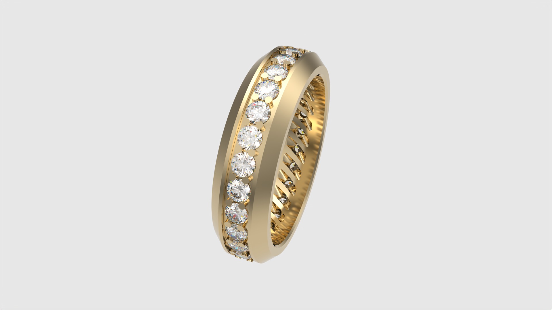 Classic Channel Set Ring JDBCo 3D print model_26