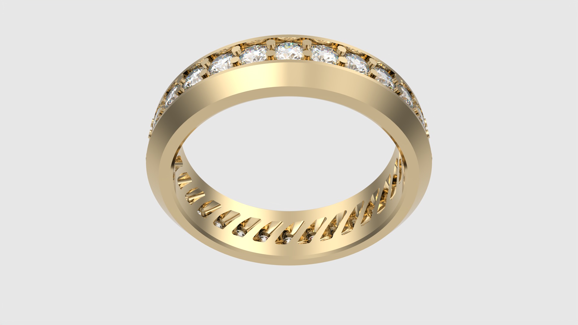 Classic Channel Set Ring JDBCo 3D print model_16