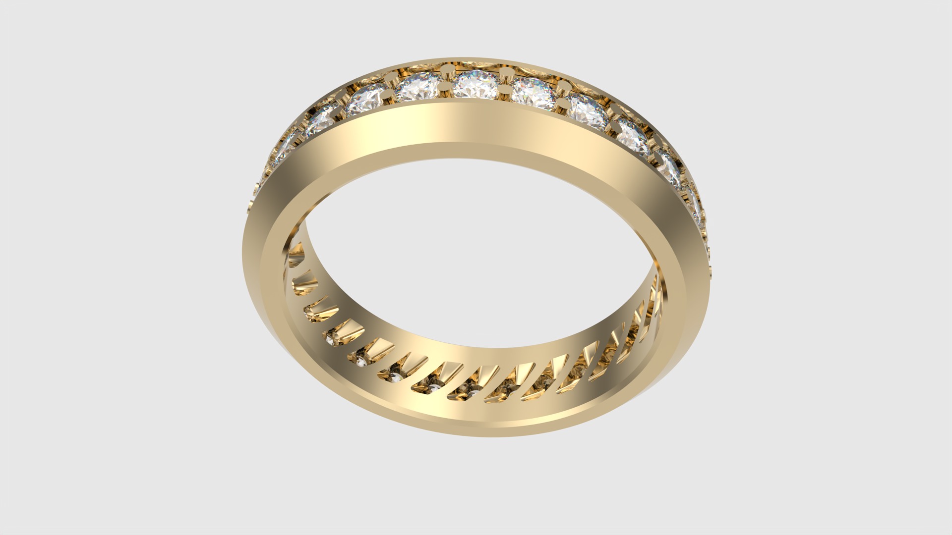 Classic Channel Set Ring JDBCo 3D print model_23