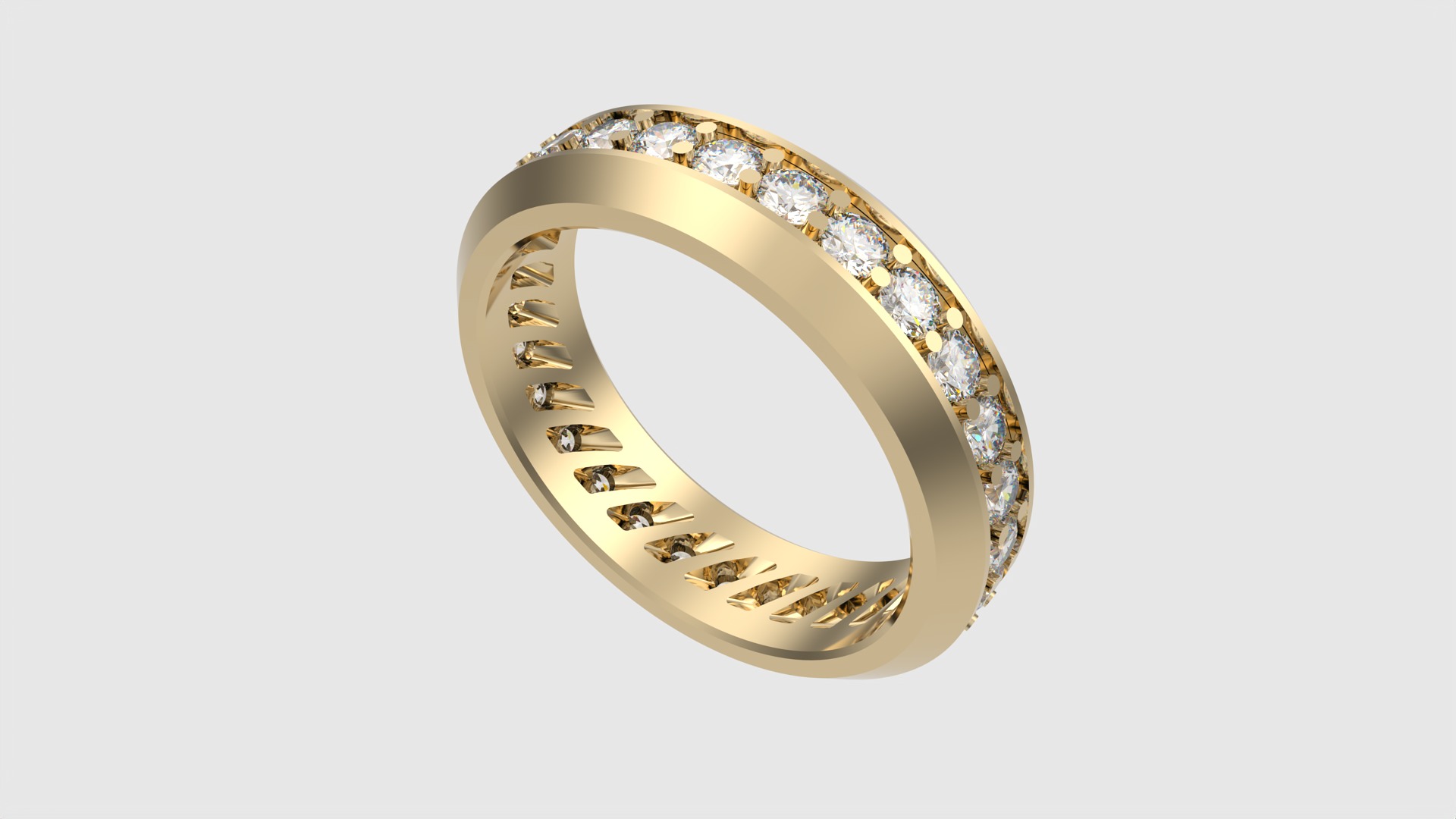 Classic Channel Set Ring JDBCo 3D print model_29