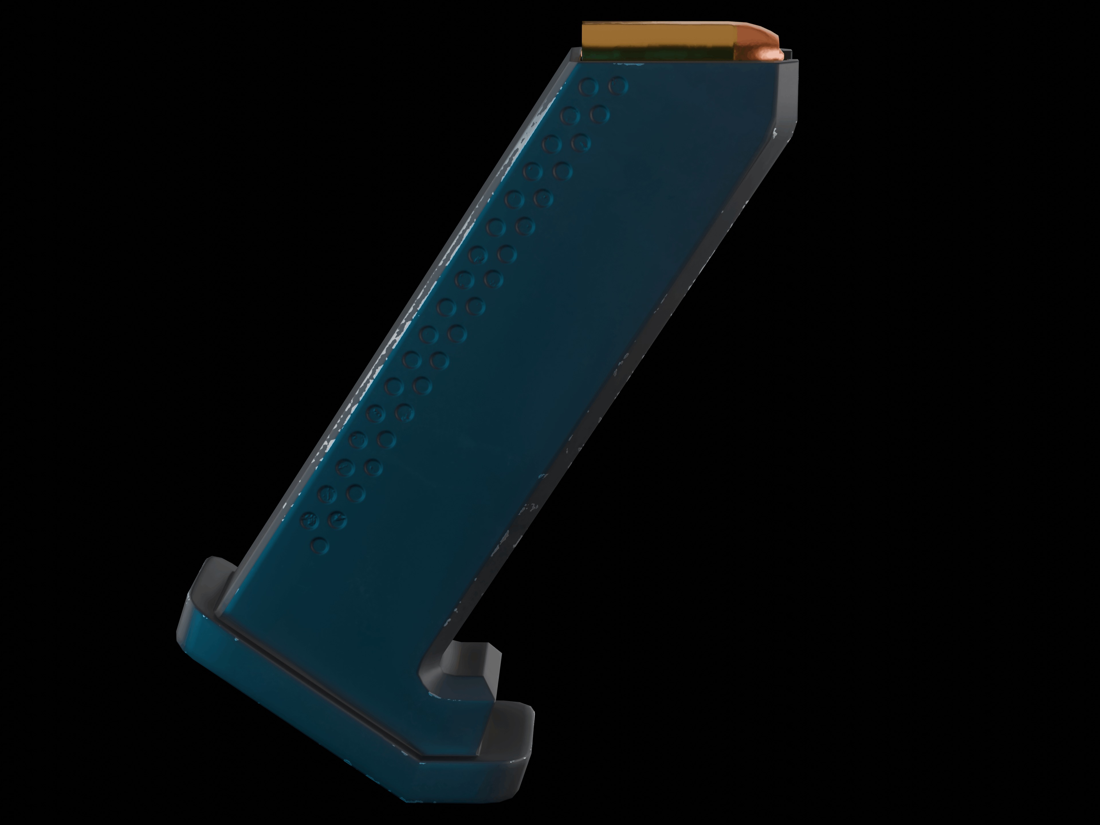 Modern Sci-fi Pistol Low-poly 3D model_13