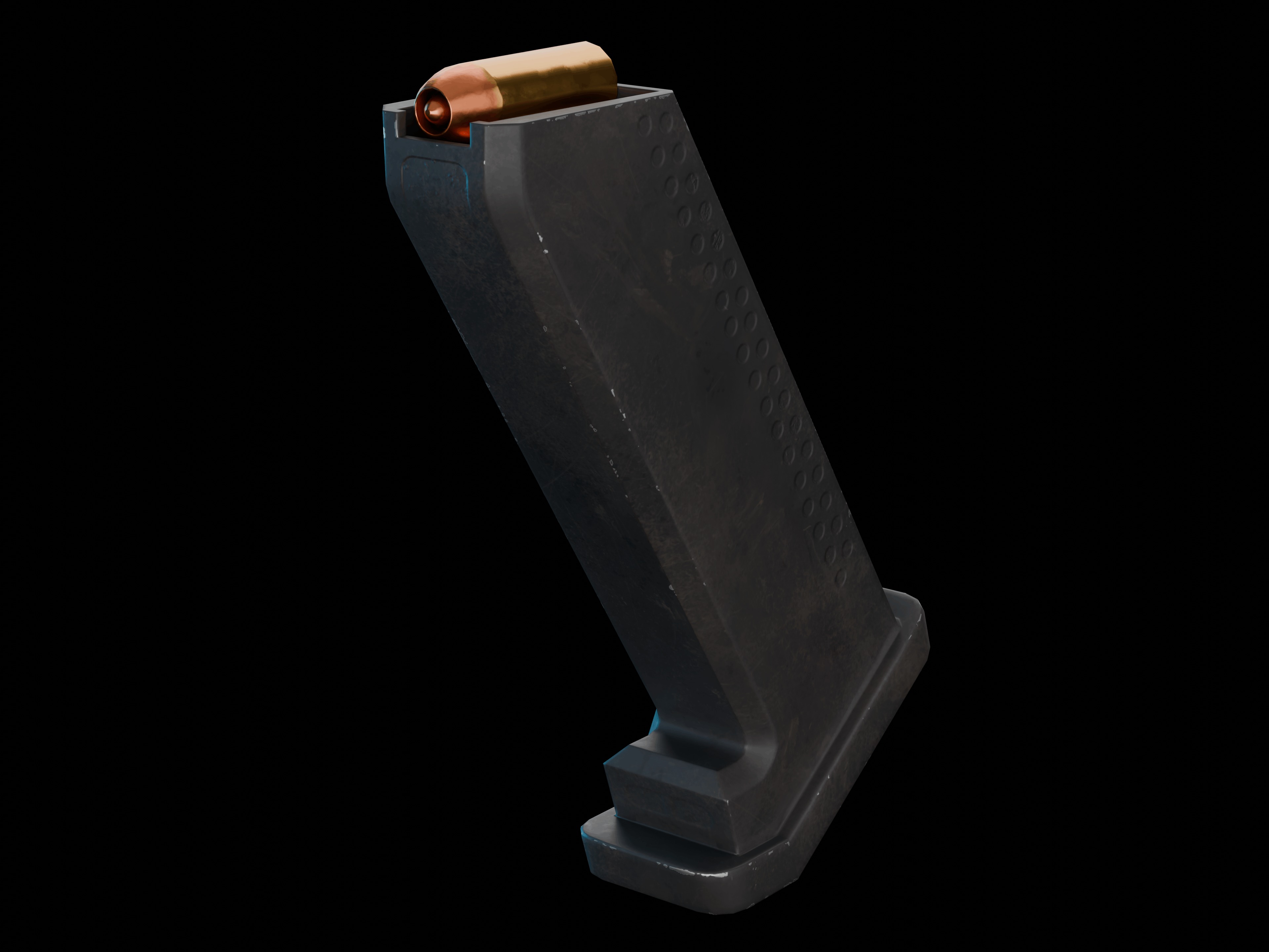 Modern Sci-fi Pistol Low-poly 3D model_11