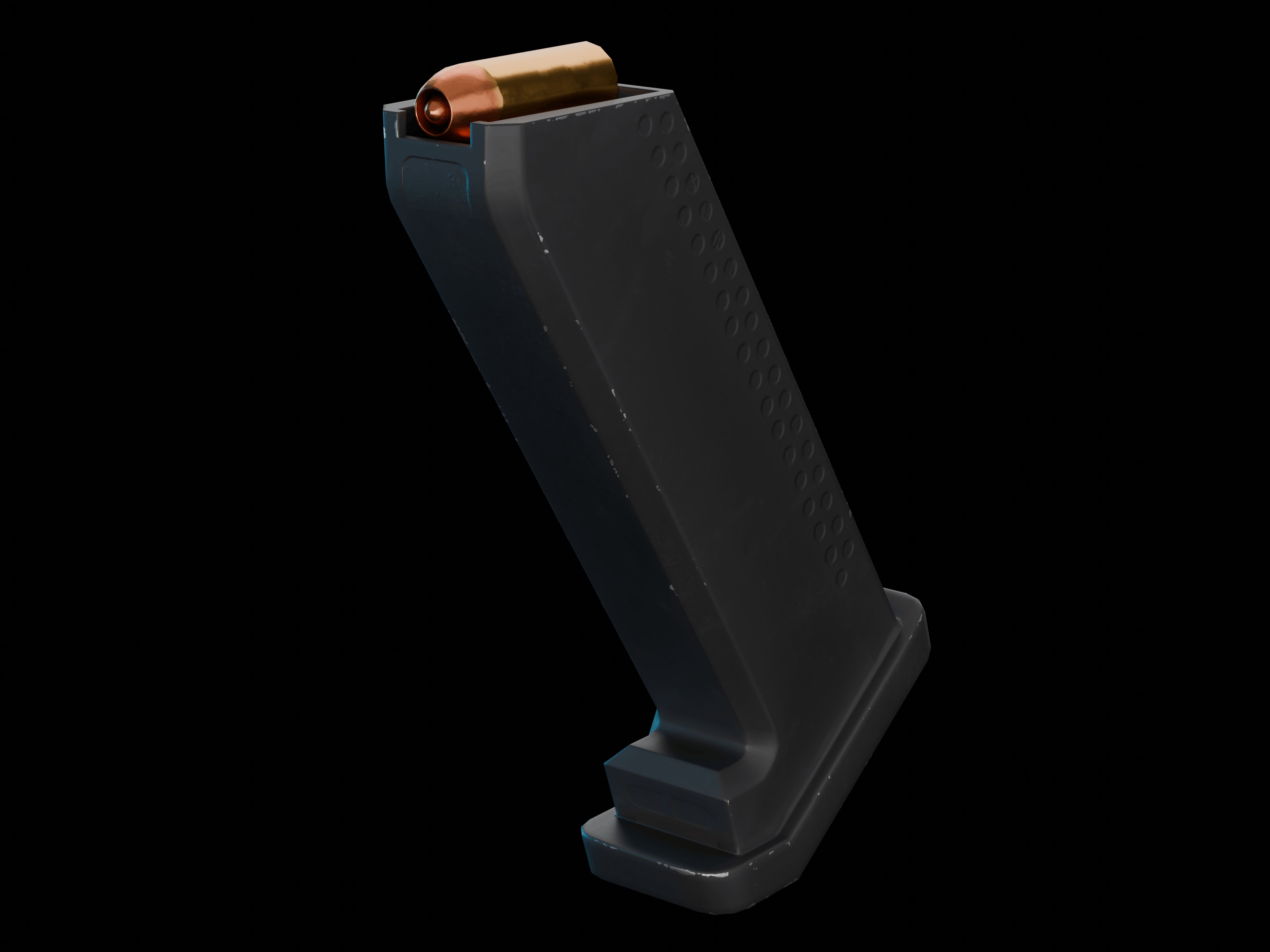 Modern Sci-fi Pistol Low-poly 3D model_10