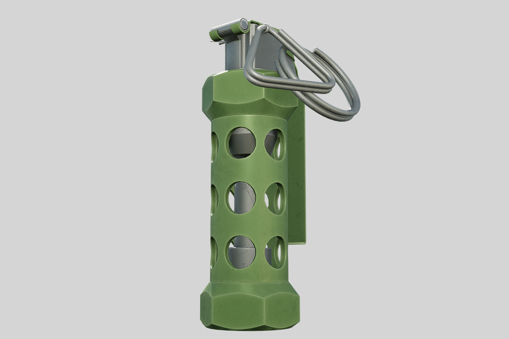A grenade Low-poly 3D model_1