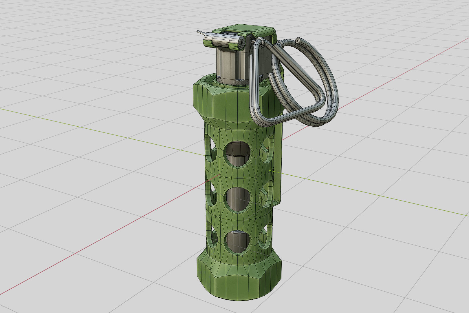 A grenade Low-poly 3D model_4
