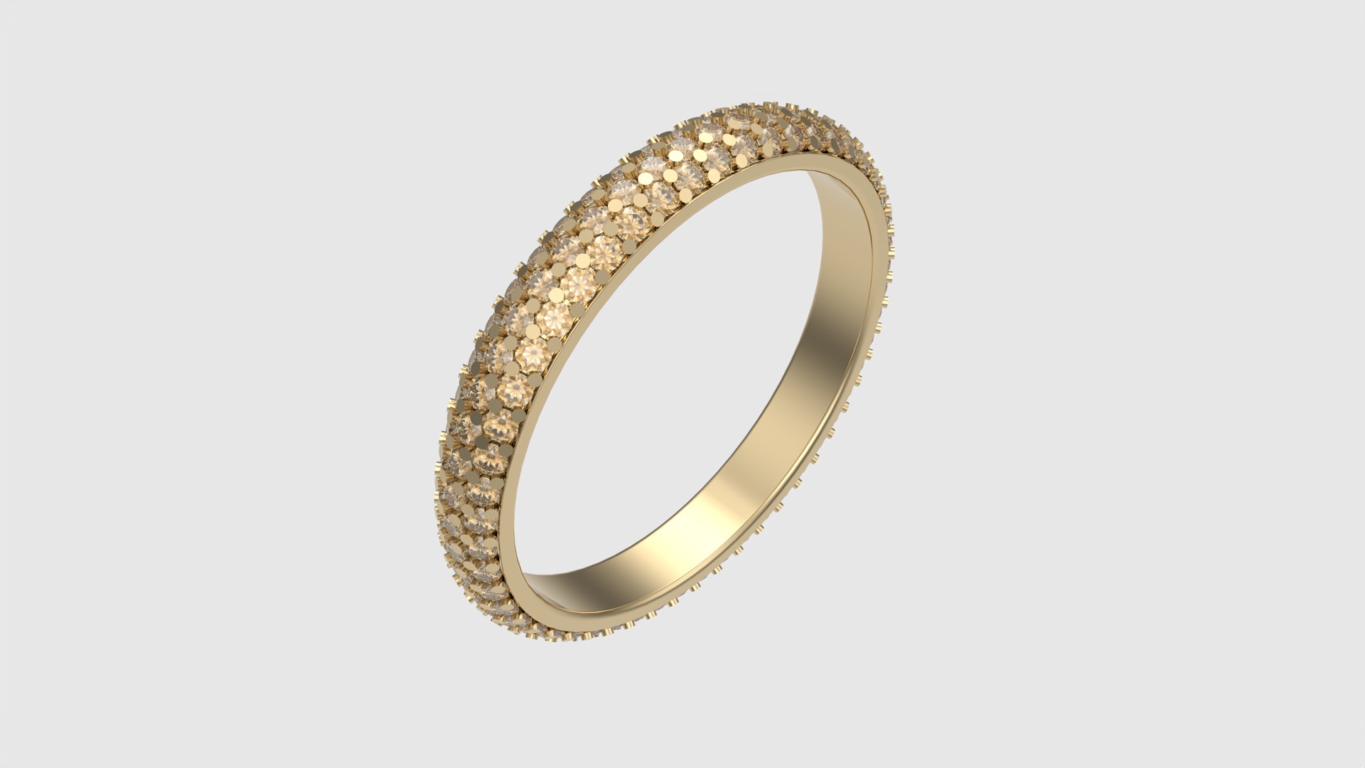 Triple Row Eternity Band JDBCo 3D print model_25