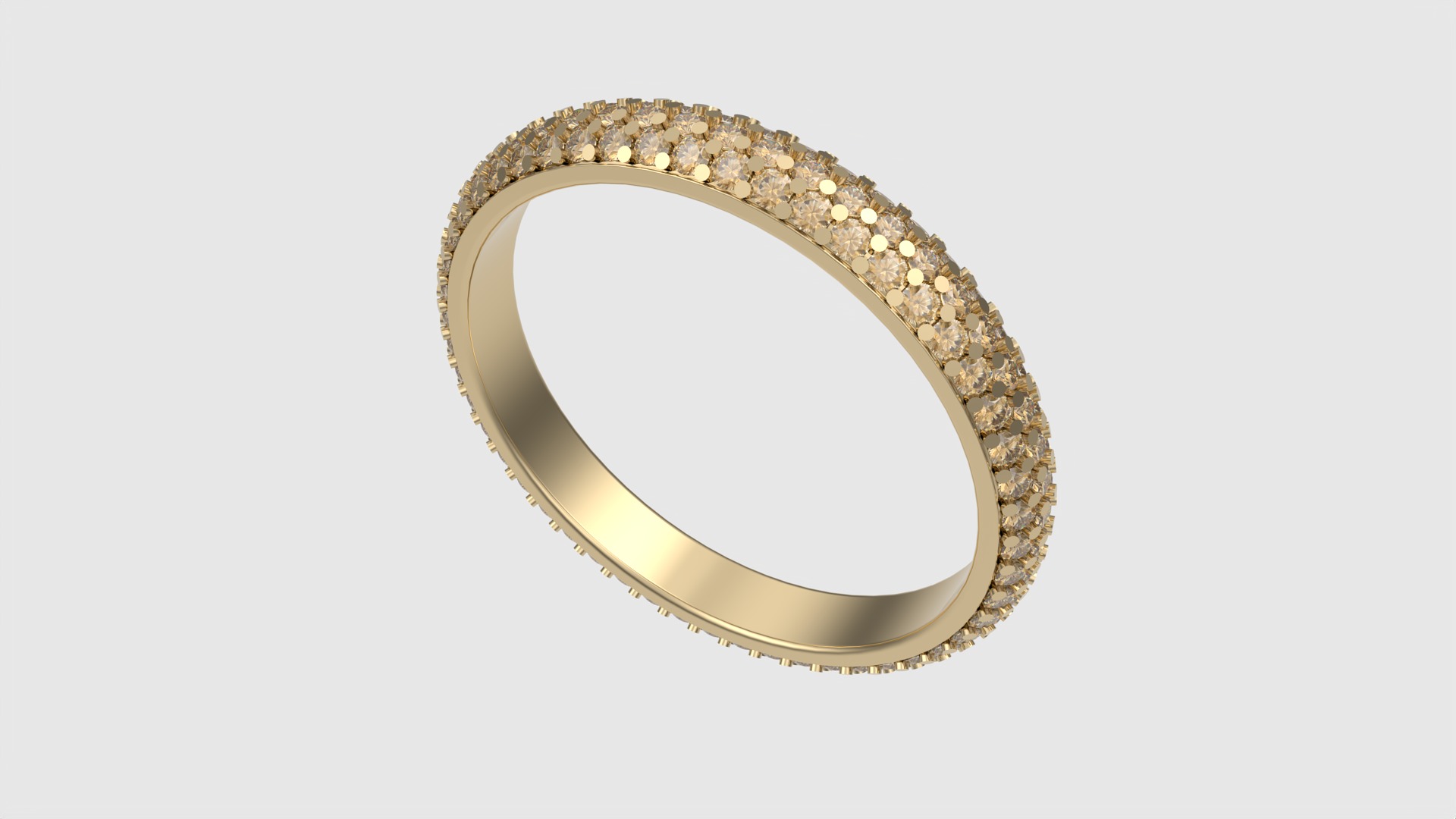 Triple Row Eternity Band JDBCo 3D print model_22