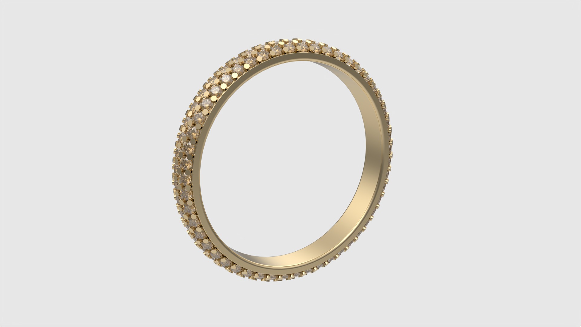 Triple Row Eternity Band JDBCo 3D print model_3