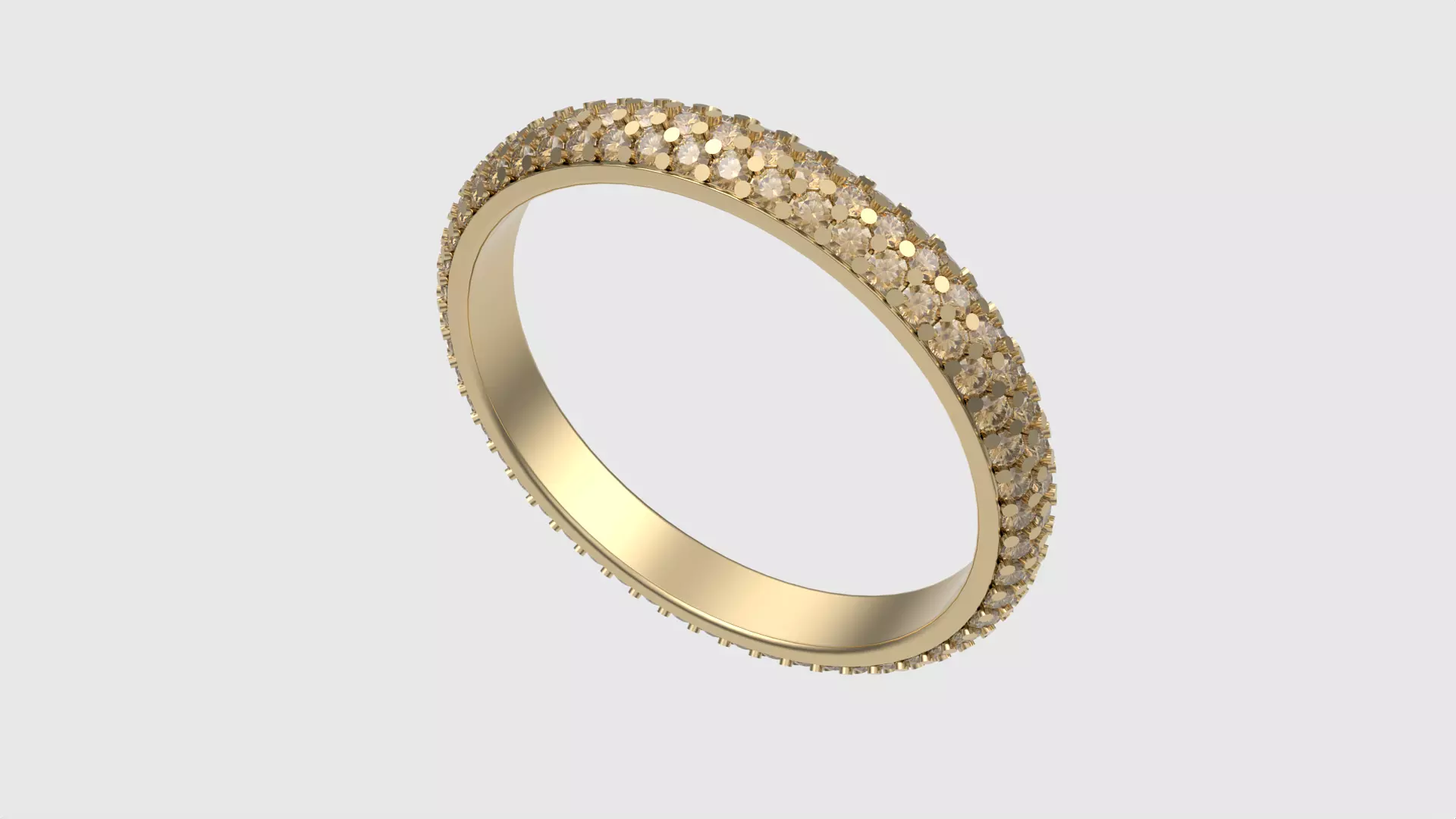 Triple Row Eternity Band JDBCo 3D print model_0