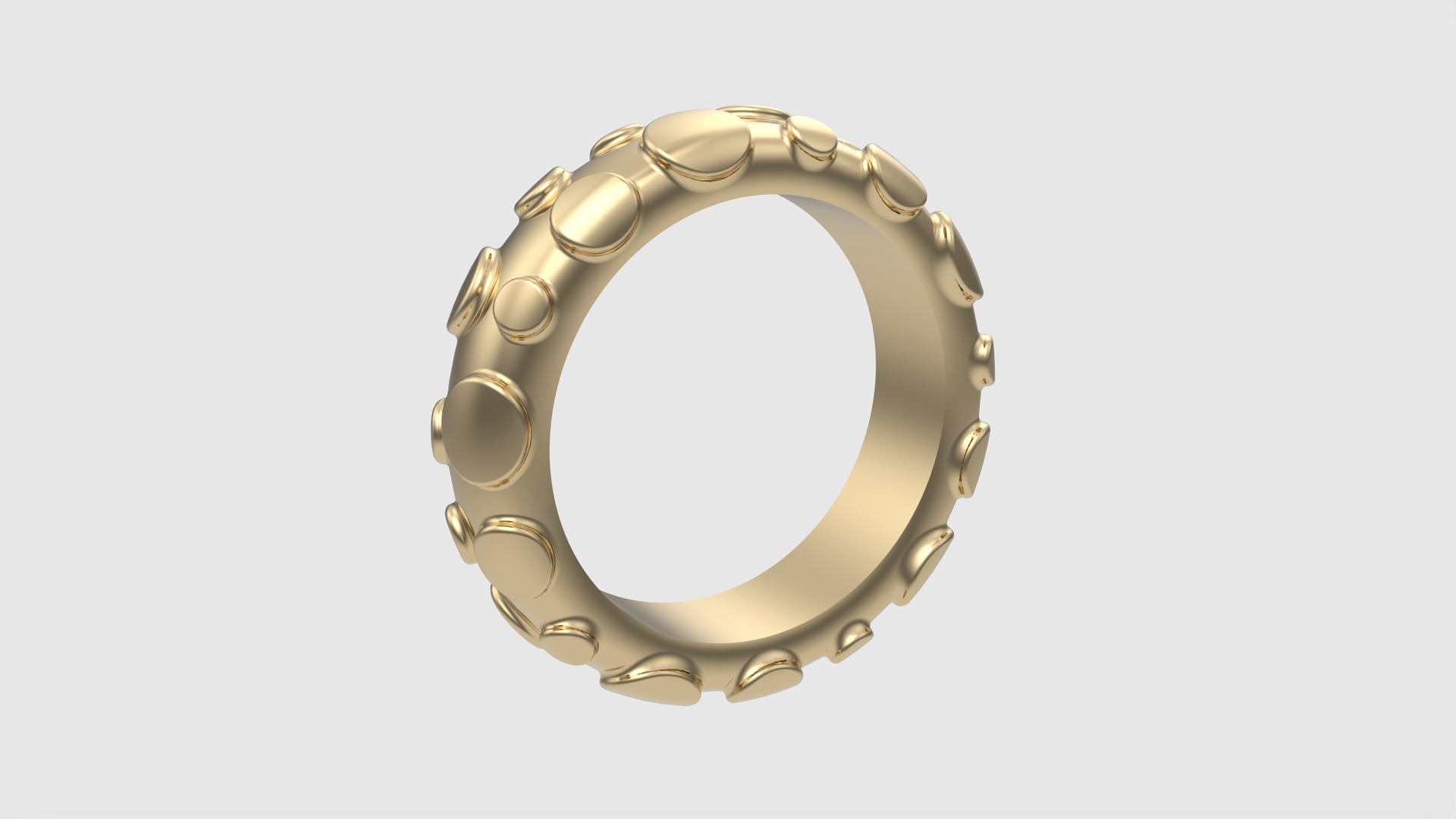 Modern Bubble Design Ring JDBCo 3D print model_3