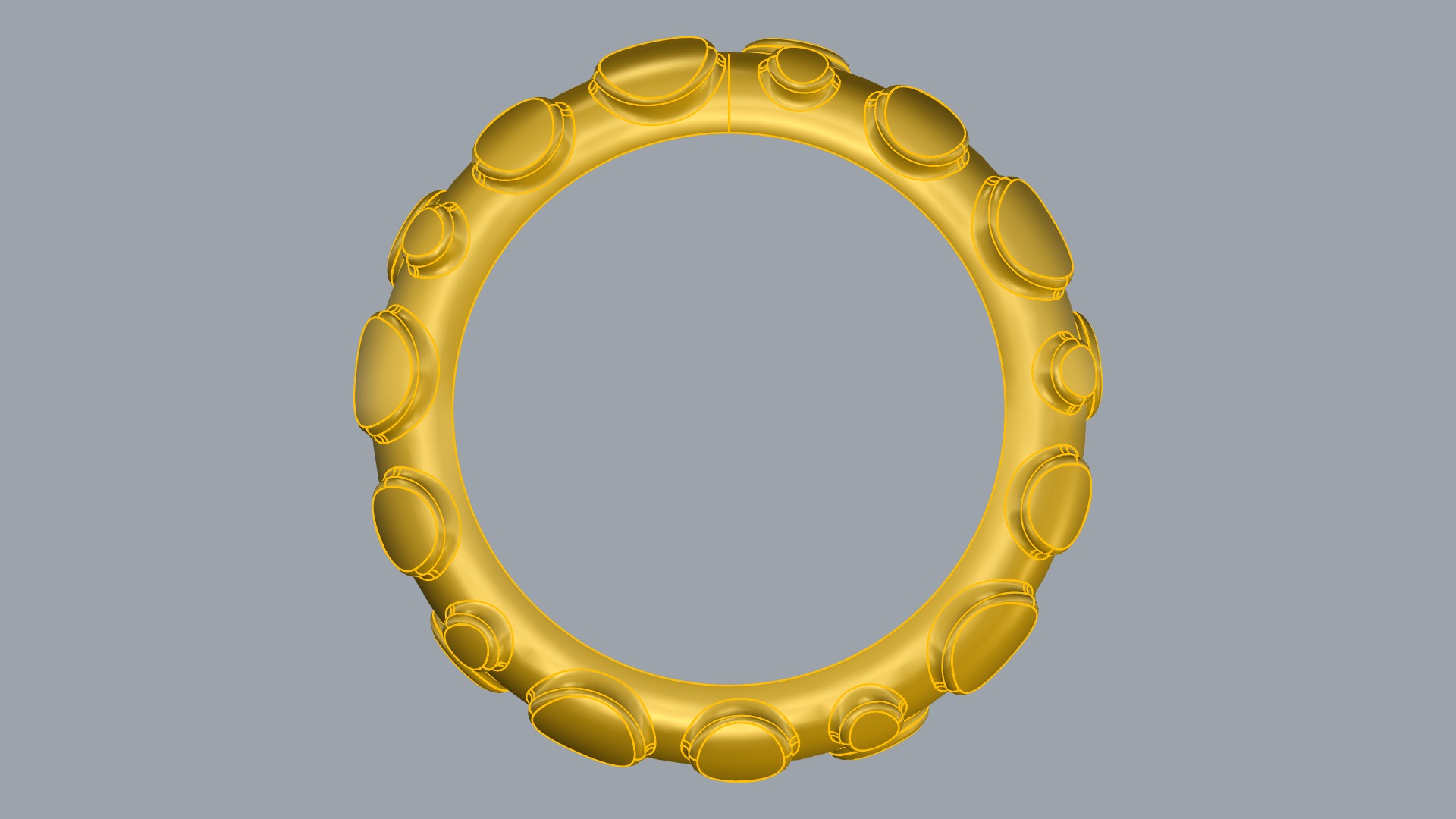 Modern Bubble Design Ring JDBCo 3D print model_9