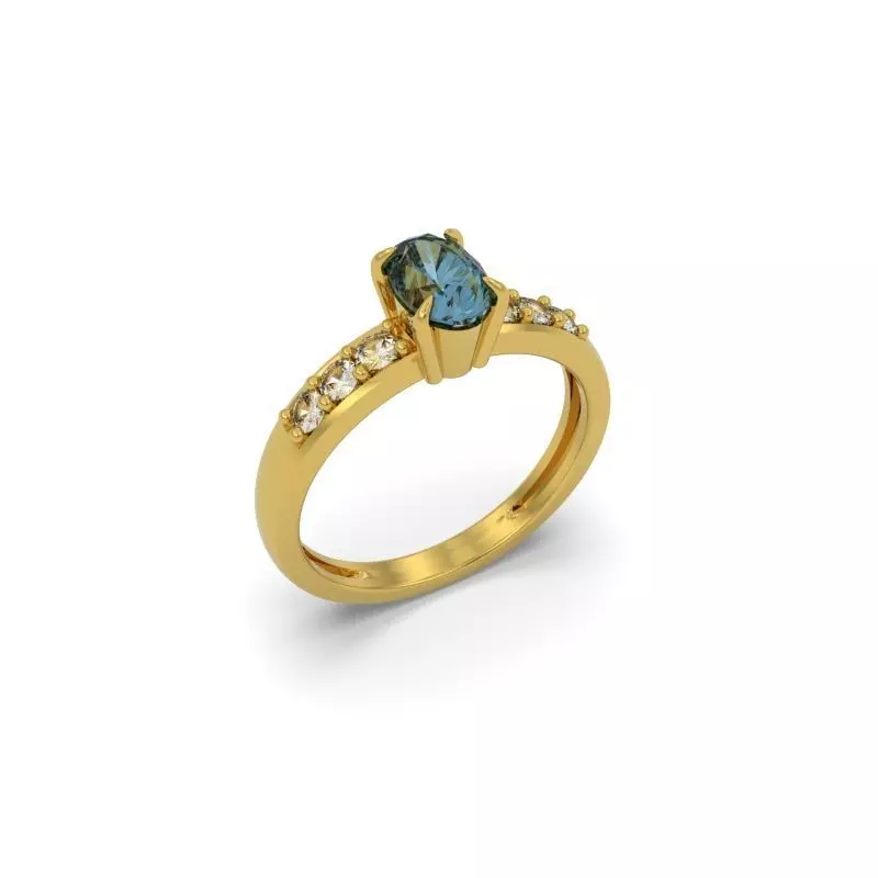 5 Engagement Ring - Jewelry 3D - AN-639 3D print model