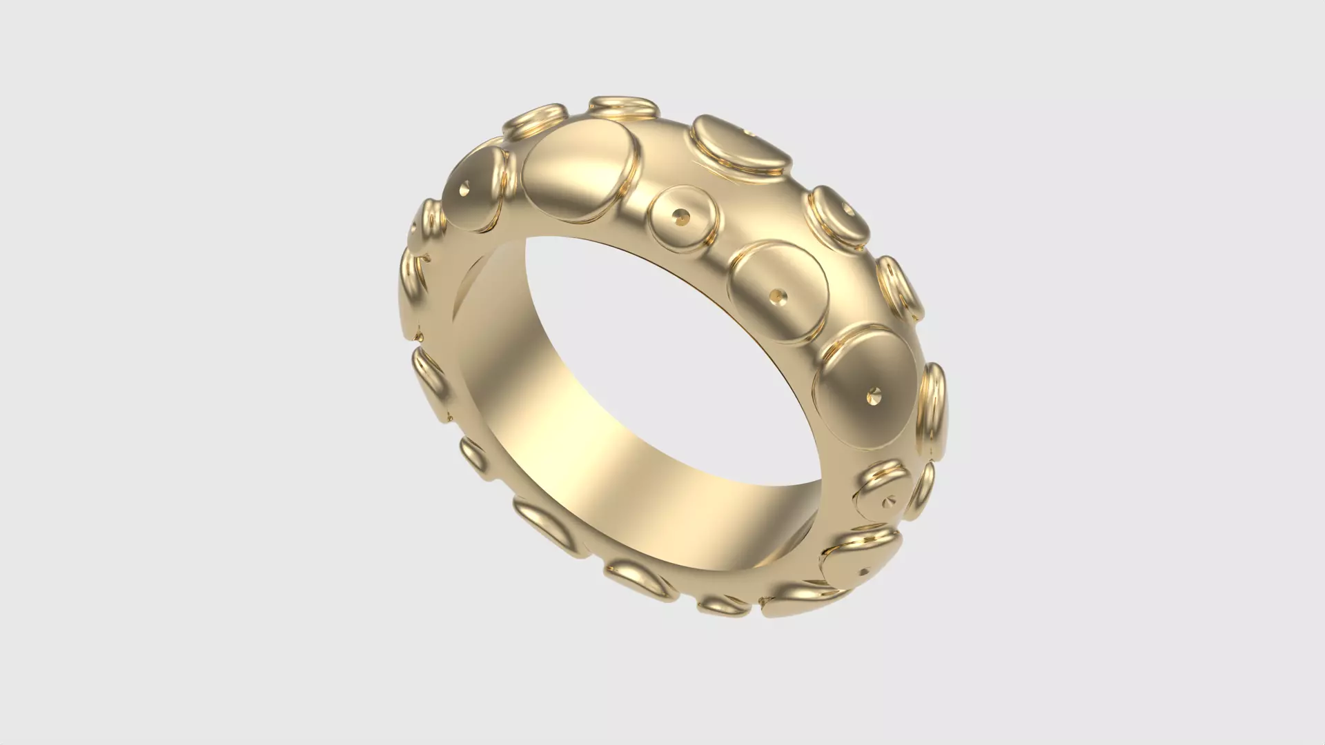Modern Dot-Embellished Ring JDBCo 3D print model