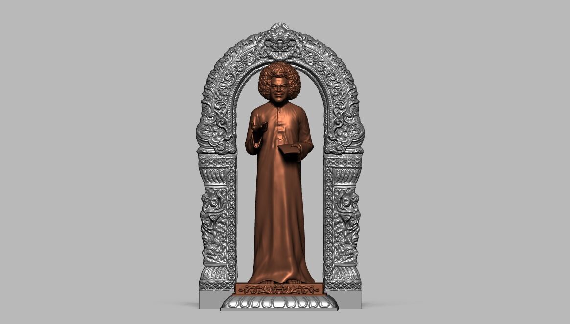 Sathya Sai Baba 3D model 3D print model_1