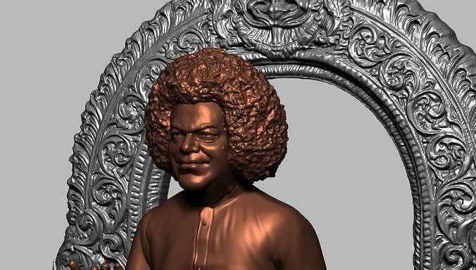 Sathya Sai Baba 3D model 3D print model