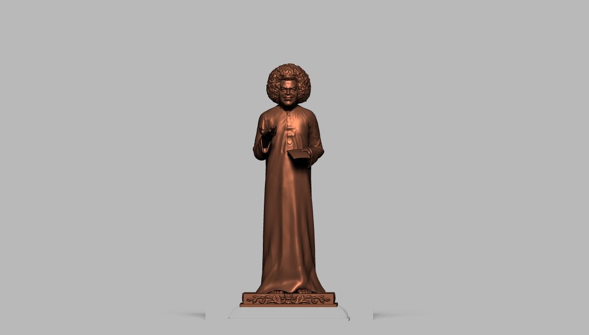 Sathya Sai Baba 3D model 3D print model_4