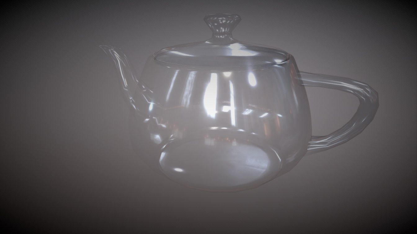 Glass teapot Low-poly 3D model_1