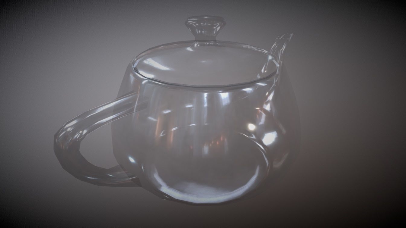 Glass teapot Low-poly 3D model_2
