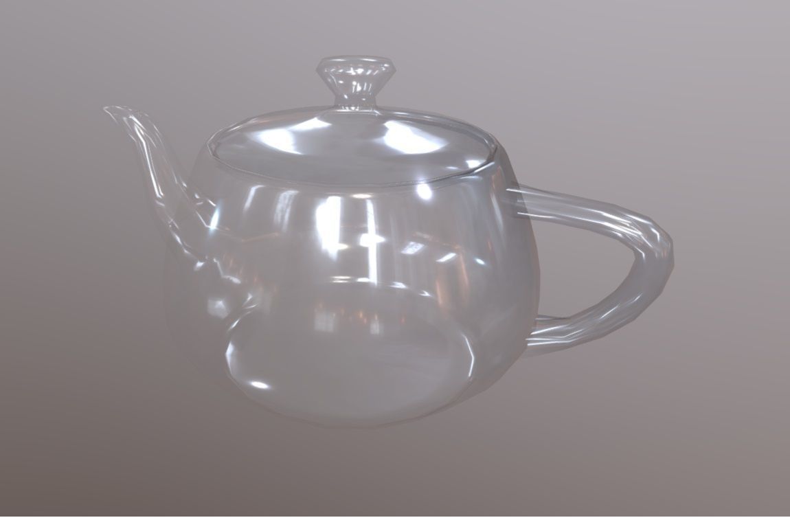 Glass teapot Low-poly 3D model_6