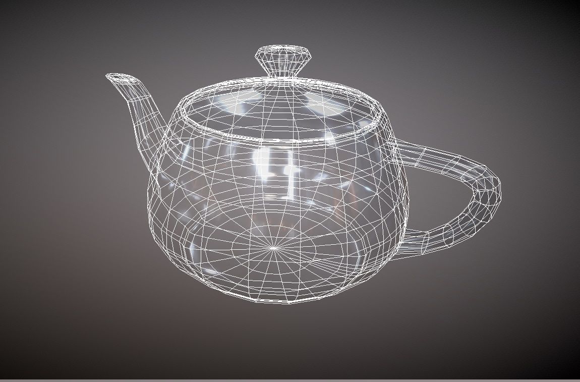 Glass teapot Low-poly 3D model_5
