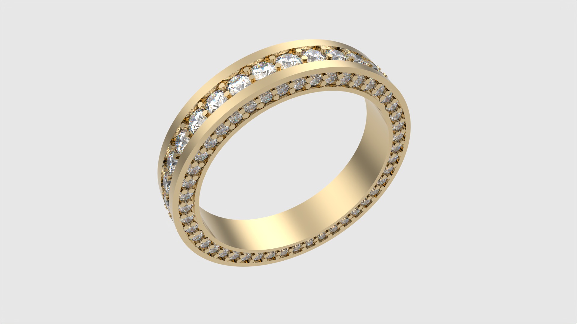 Dazzling Triple Row Eternity Band JDBCo 3D print model_17