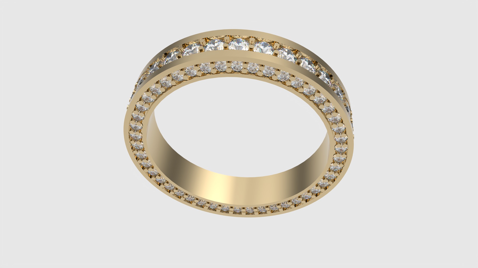 Dazzling Triple Row Eternity Band JDBCo 3D print model_23