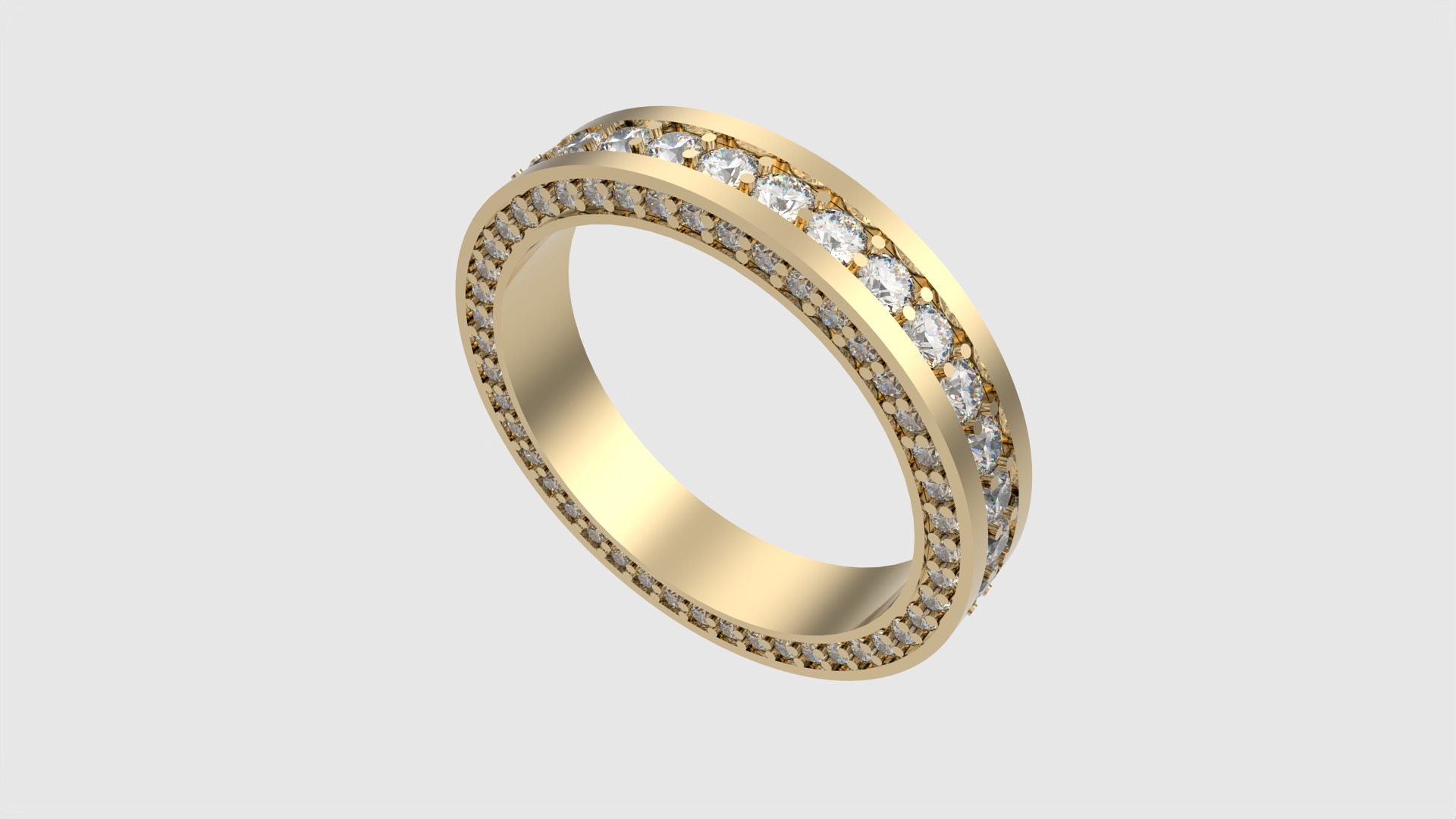 Dazzling Triple Row Eternity Band JDBCo 3D print model_29