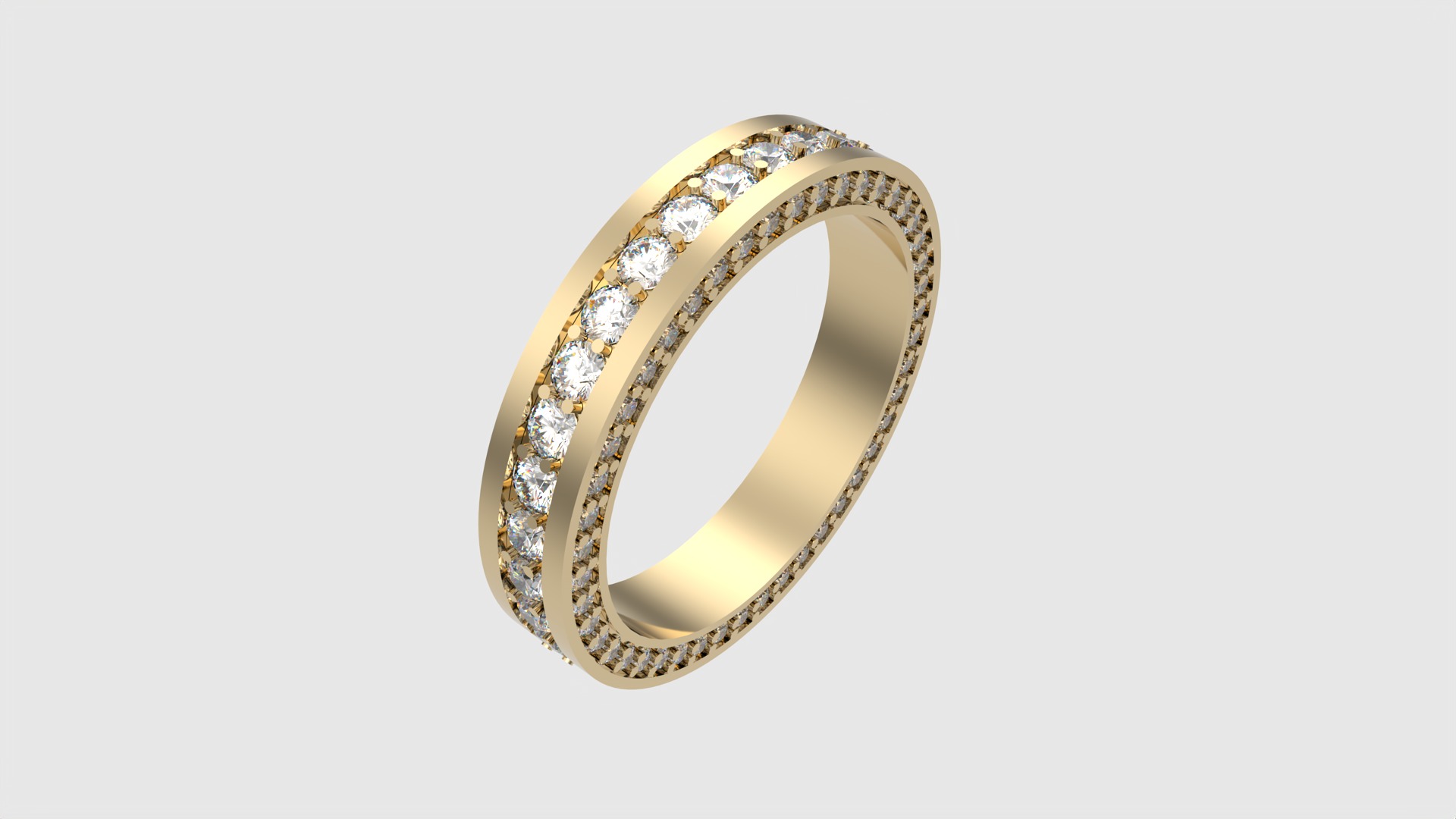 Dazzling Triple Row Eternity Band JDBCo 3D print model_18