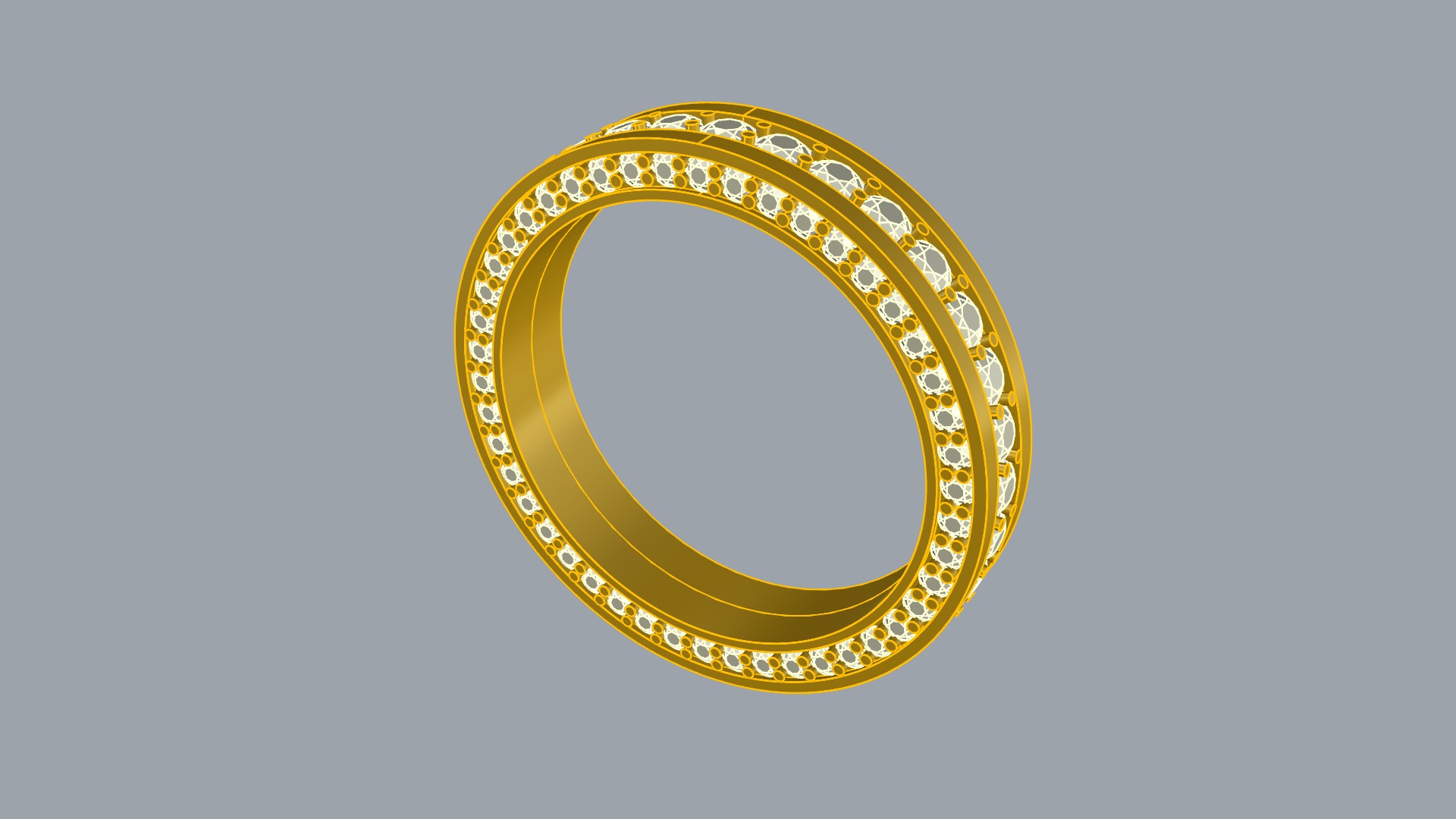 Dazzling Triple Row Eternity Band JDBCo 3D print model_7