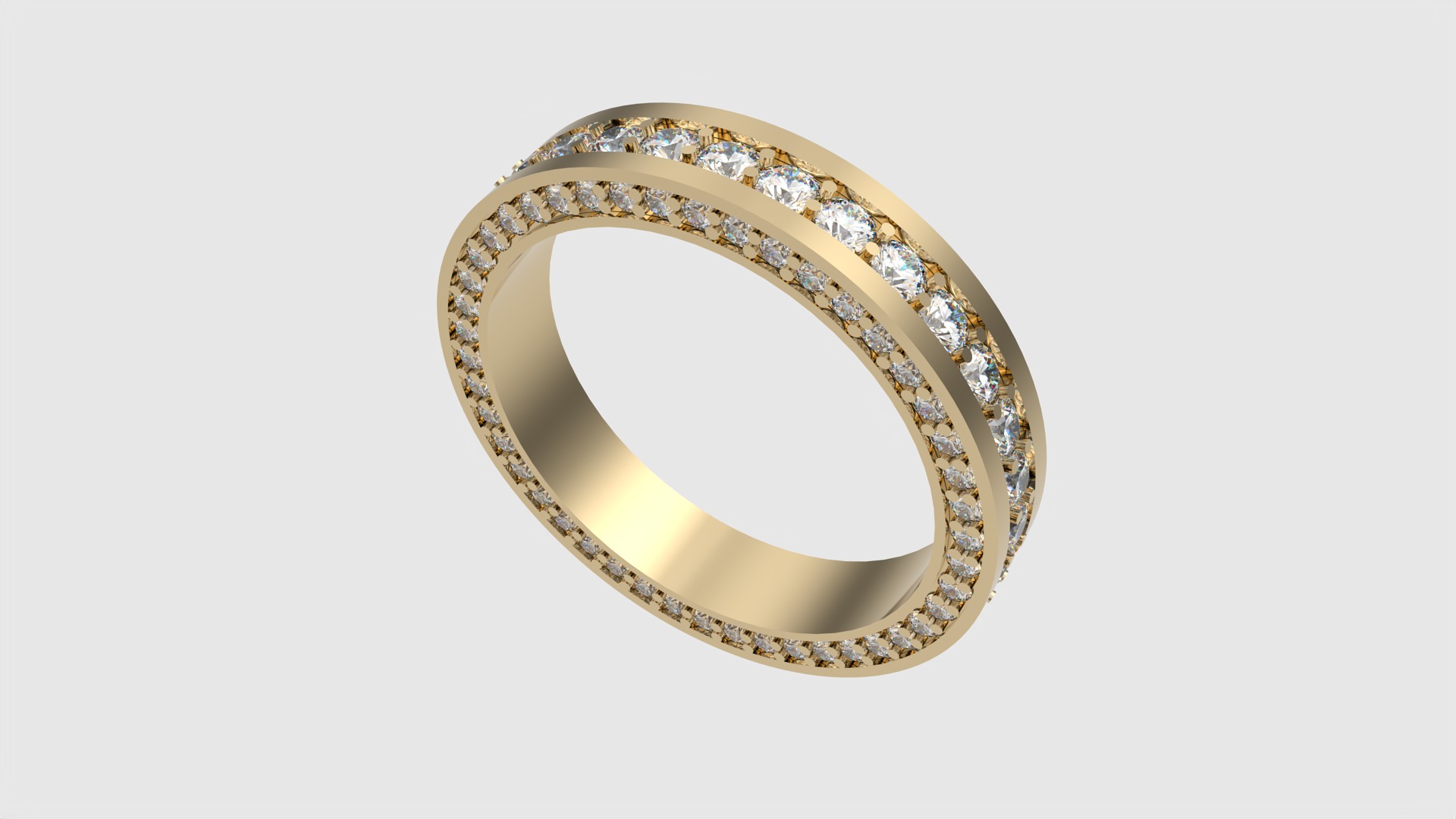 Dazzling Triple Row Eternity Band JDBCo 3D print model_22