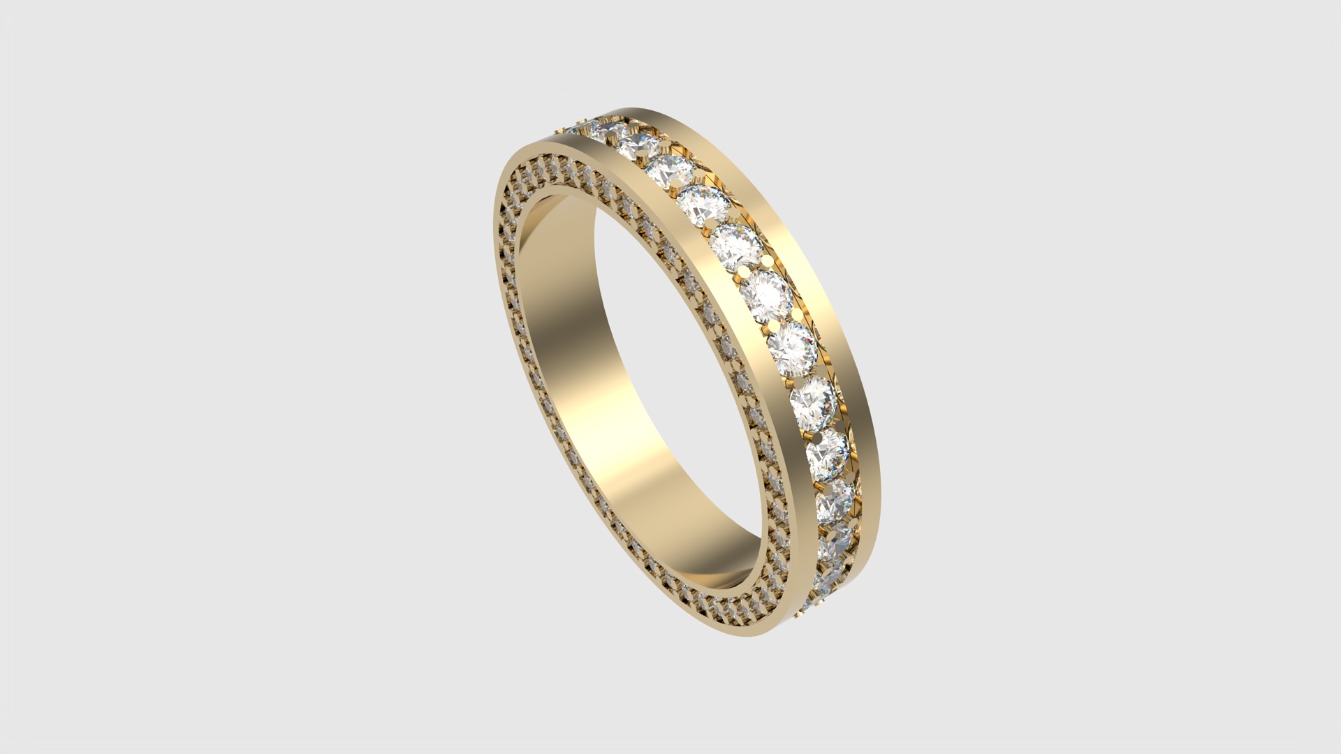Dazzling Triple Row Eternity Band JDBCo 3D print model_21