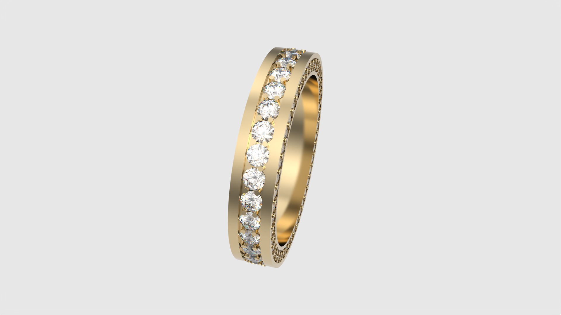 Dazzling Triple Row Eternity Band JDBCo 3D print model_19