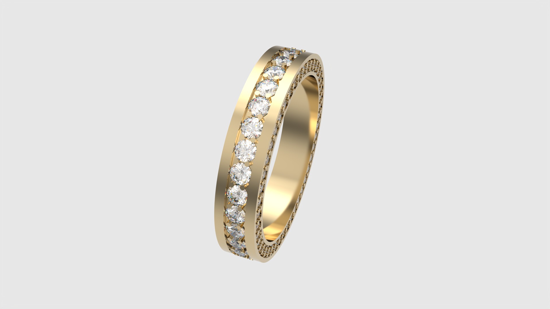 Dazzling Triple Row Eternity Band JDBCo 3D print model_26