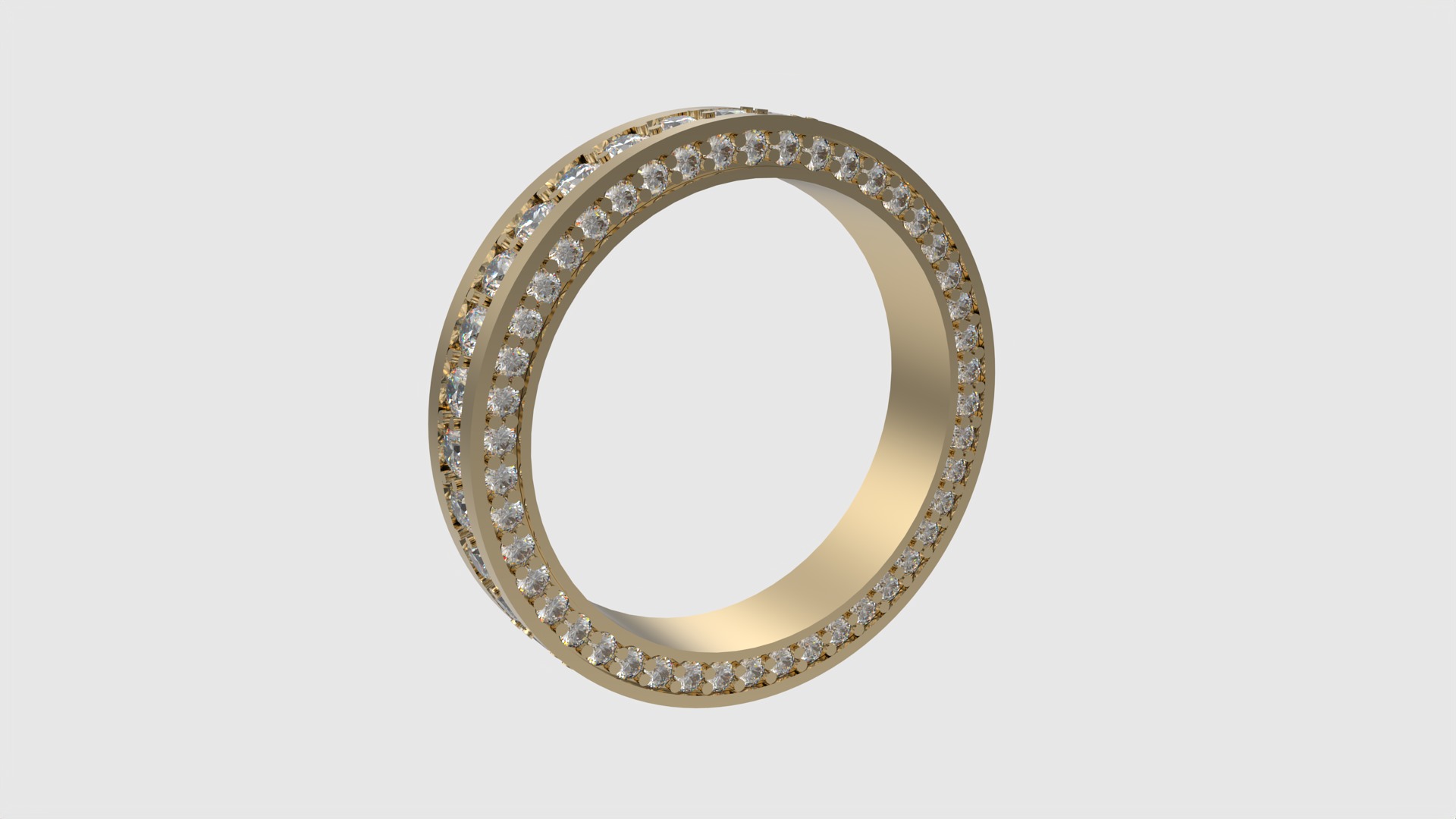 Dazzling Triple Row Eternity Band JDBCo 3D print model_3