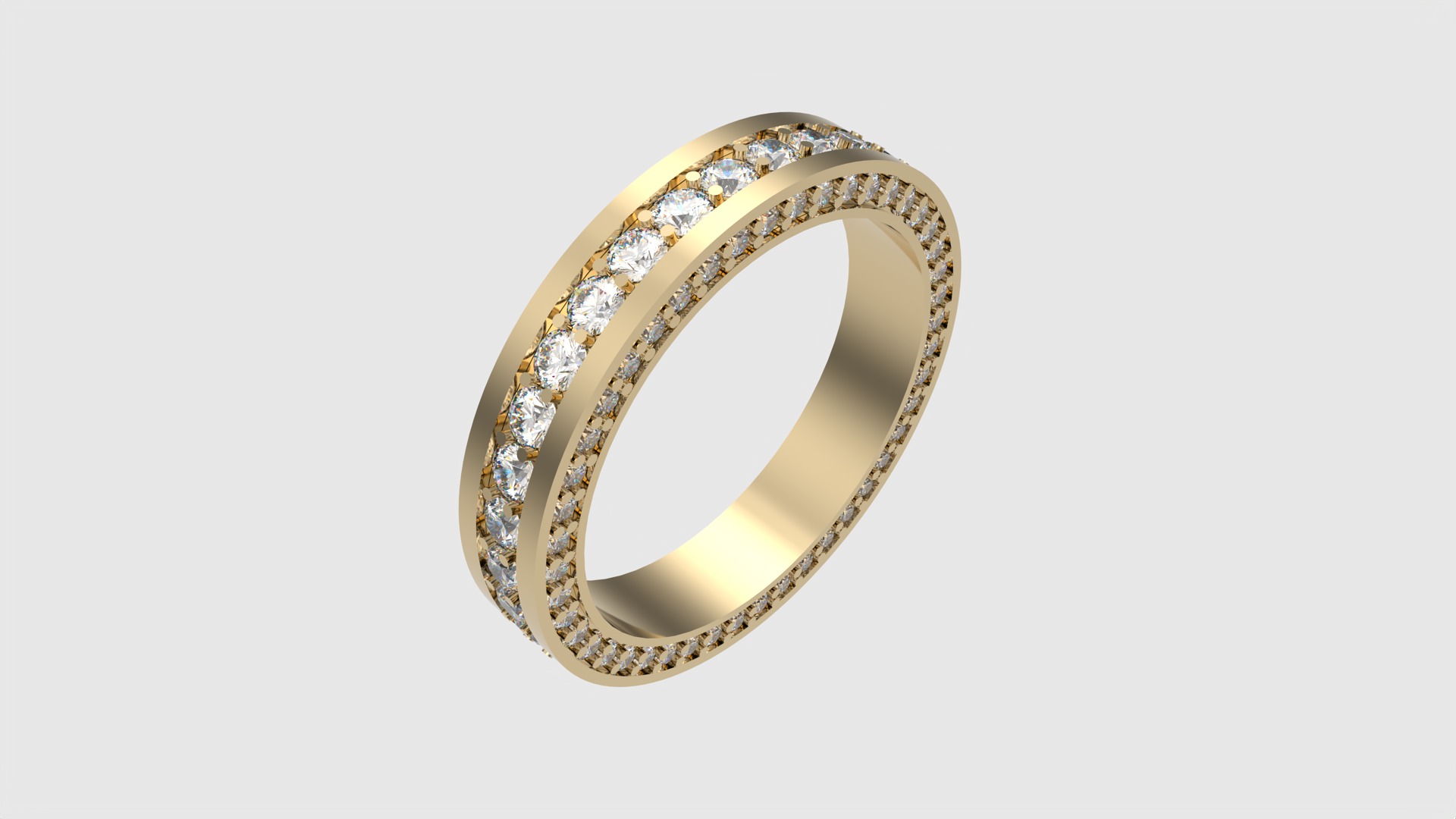 Dazzling Triple Row Eternity Band JDBCo 3D print model_25