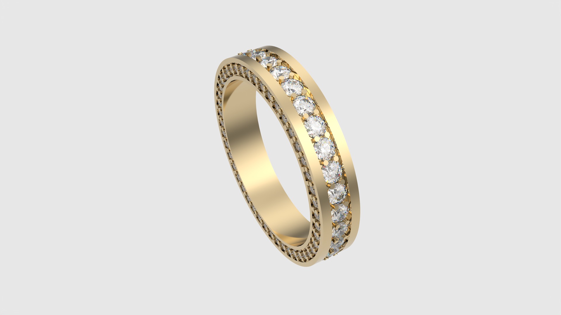 Dazzling Triple Row Eternity Band JDBCo 3D print model_28