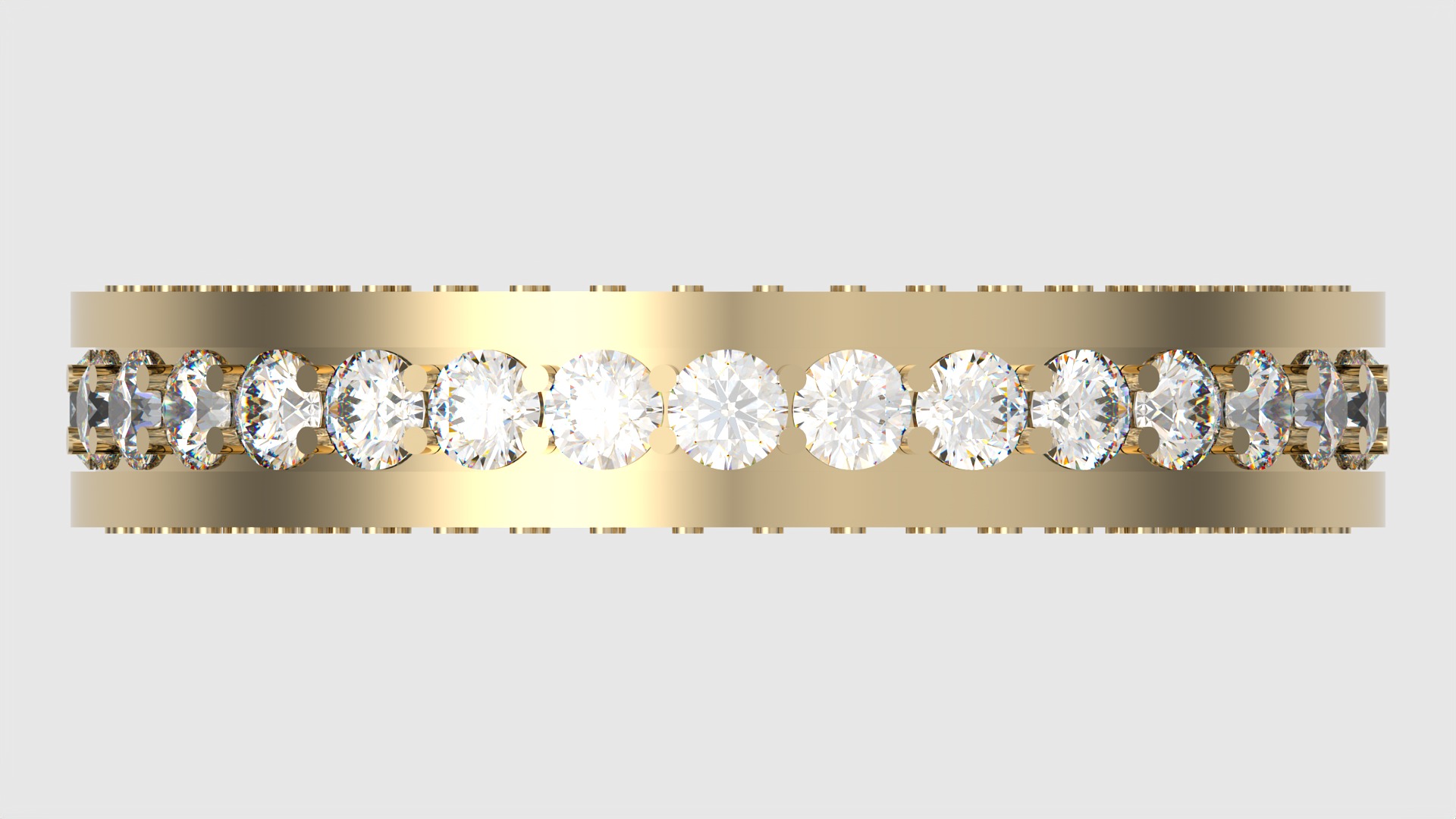 Dazzling Triple Row Eternity Band JDBCo 3D print model_6