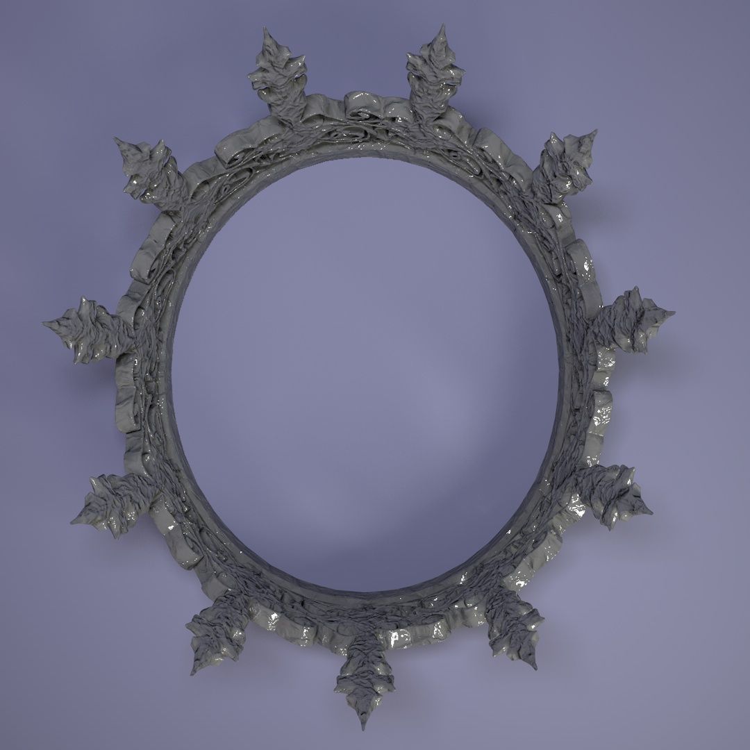 Barocco Crown 3D print model_6