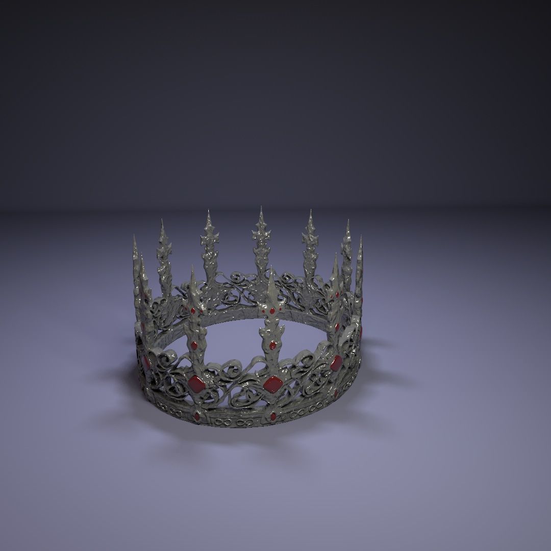 Barocco Crown 3D print model_8