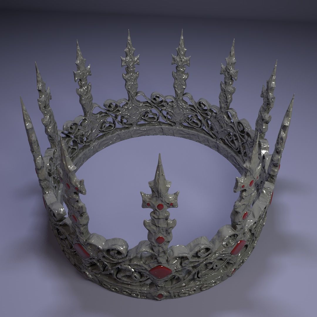 Barocco Crown 3D print model_4