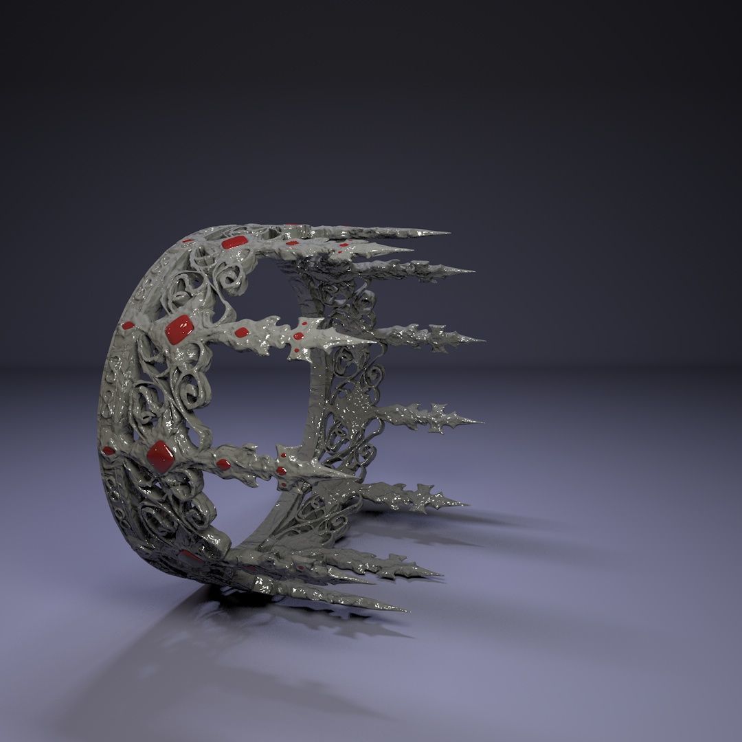 Barocco Crown 3D print model_3